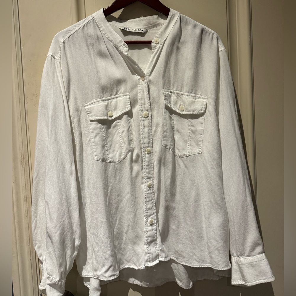 ZARA white button up